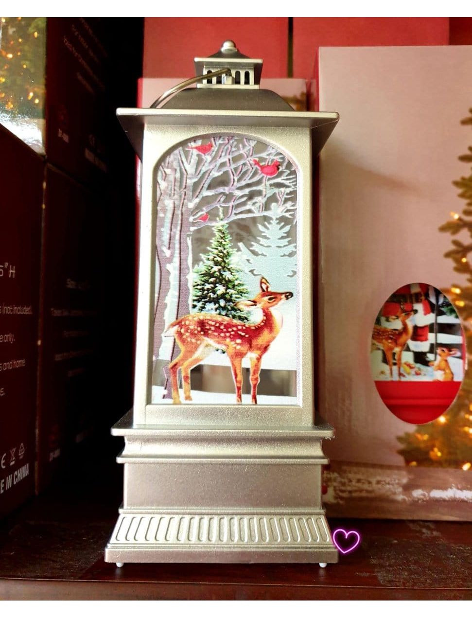 Felinar Craciun -cu led 22 cm