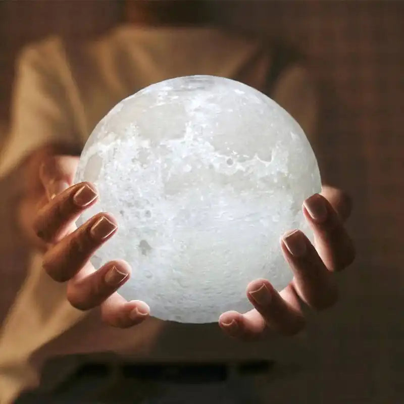 Difuzor Aromaterapie Luna Moon Ultrasunete, Umidificator, 3D, LED