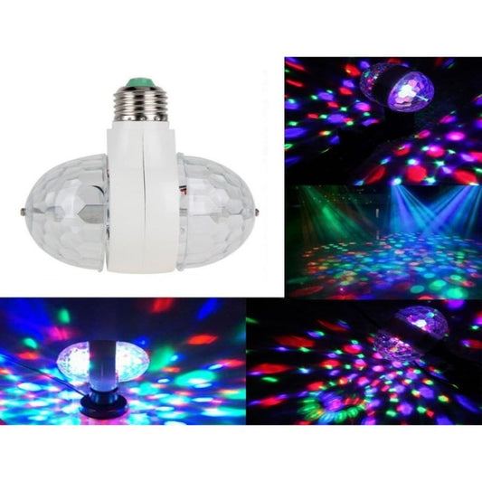 Bec Rotativ Dublu Cu Proiectie De Lumini Disco cu adaptor inclus