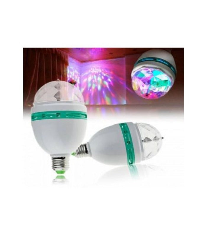 BEC DISCO ROTATIV CU LED-URI MULTICOLORE cu adaptor inclus in preț