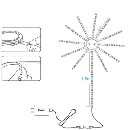 Bandă luminoasă inteligentă cu LED-uri, Artificii