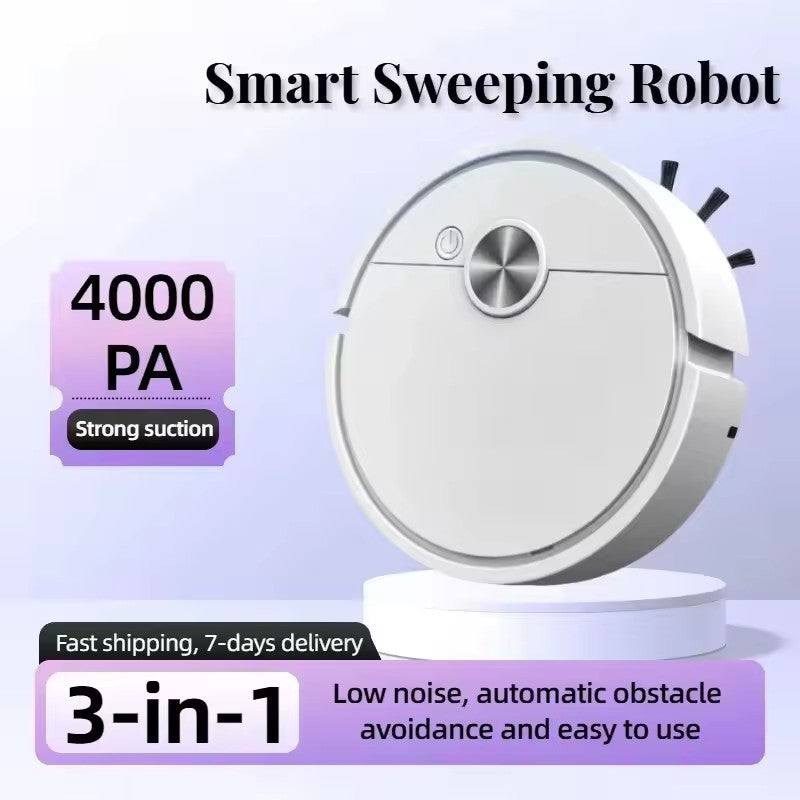 Aspirator Robot Inteligent 16cm cu Perii Laterale, Filtru și Încărcare USB Design