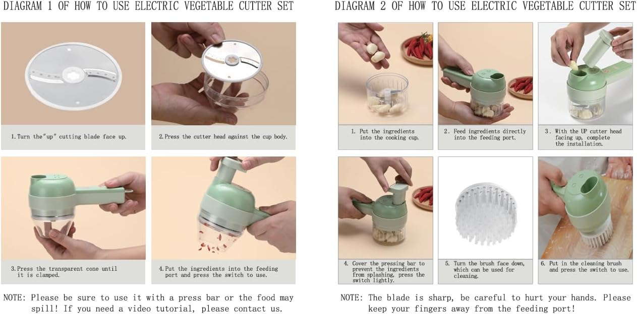 Tocator si maruntitor electric pentru alimente si legume