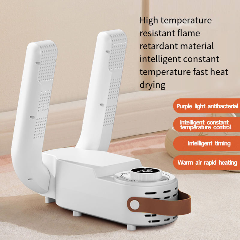 Uscător electric pentru încălțăminte pliabil cu aer cald și temporizator