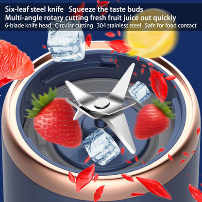 Blender Portabil Multifuncțional pentru Fructe – Capacitate 400 ml, 6 Lame Inoxidabile