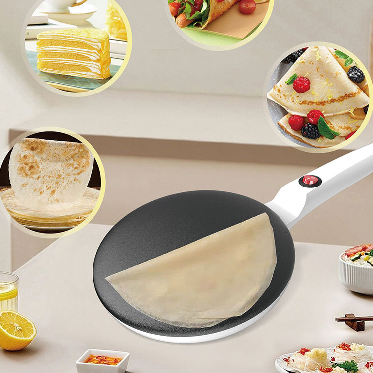 Tigaie electrica pentru clatite, diamentru de 20 cm, putere 600W, suprafata de gatire antiaderenta