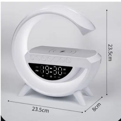 Boxa Bluetooth cu Ceas si Lumină Ambientale și Încărcător Wireless