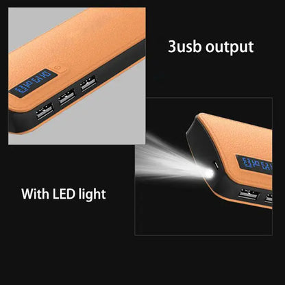 Power Bank/baterie de 10000 mAh cu 4 cabluri de încărcare integrate