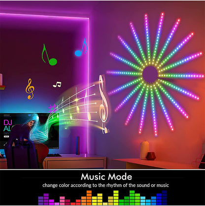 Bandă luminoasă inteligentă cu LED-uri, Artificii