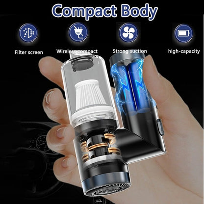 Aspirator Auto Portabil Multifuncțional 3 în 1, 9000Pa