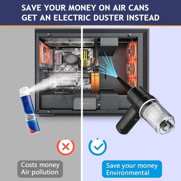 Aspirator Auto Portabil Multifuncțional 3 în 1, 9000Pa