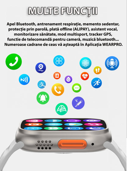 Ceas Inteligent SmartWatch 1.99 inch+ Curea EXTRA