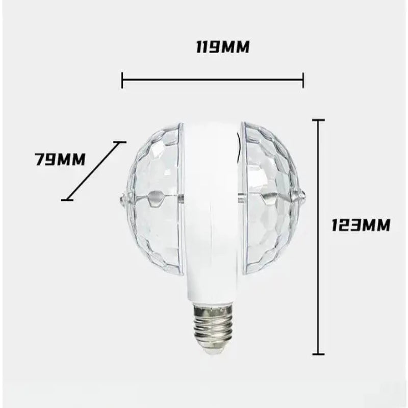 Bec Rotativ Dublu Cu Proiectie De Lumini Disco cu adaptor inclus