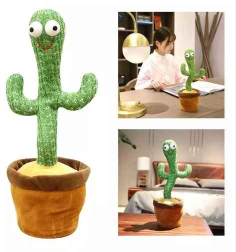 Jucarie Interactiva, Cactus Dansator , 32 cm, verde, Maro