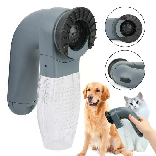 Perie cu vacuum pentru par animale,