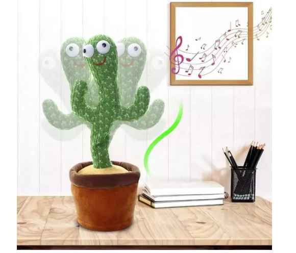 Jucarie Interactiva, Cactus Dansator , 32 cm, verde, Maro