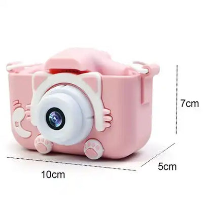 Camera pentru copii, STELS, De la 3 la 10 ani, 1080P, Ecran 2 inchi, 1920x1080, Video, MicroSD, Protectie impotriva caderilor, Roz/Albastru