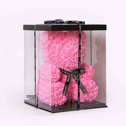 Ursulet din trandafiri de spuma cu iluminare LED