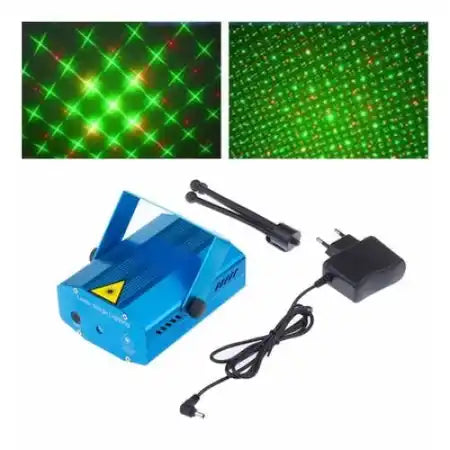 Mini Proiector Laser, Uz Profesional, Tip DPPS, Aluminiu, 2 Diode Laser, Albastru