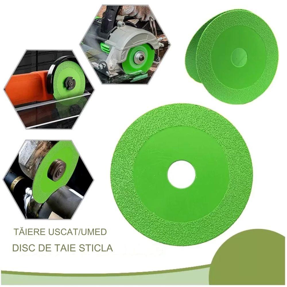 Disc diamantat pentru flex, de taiat sticla si cristal,125 latime nisip 15