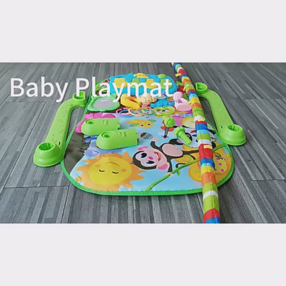 Saltea de activitati pentru bebelusi, cu muzica si lumini, Material Moale，Usor de Curatat,