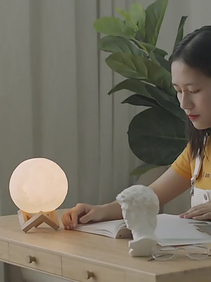 Difuzor Aromaterapie Luna Moon Ultrasunete, Umidificator, 3D, LED