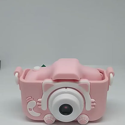 Camera pentru copii, STELS, De la 3 la 10 ani, 1080P, Ecran 2 inchi, 1920x1080, Video, MicroSD, Protectie impotriva caderilor, Roz/Albastru