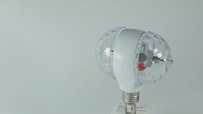 Bec Rotativ Dublu Cu Proiectie De Lumini Disco cu adaptor inclus