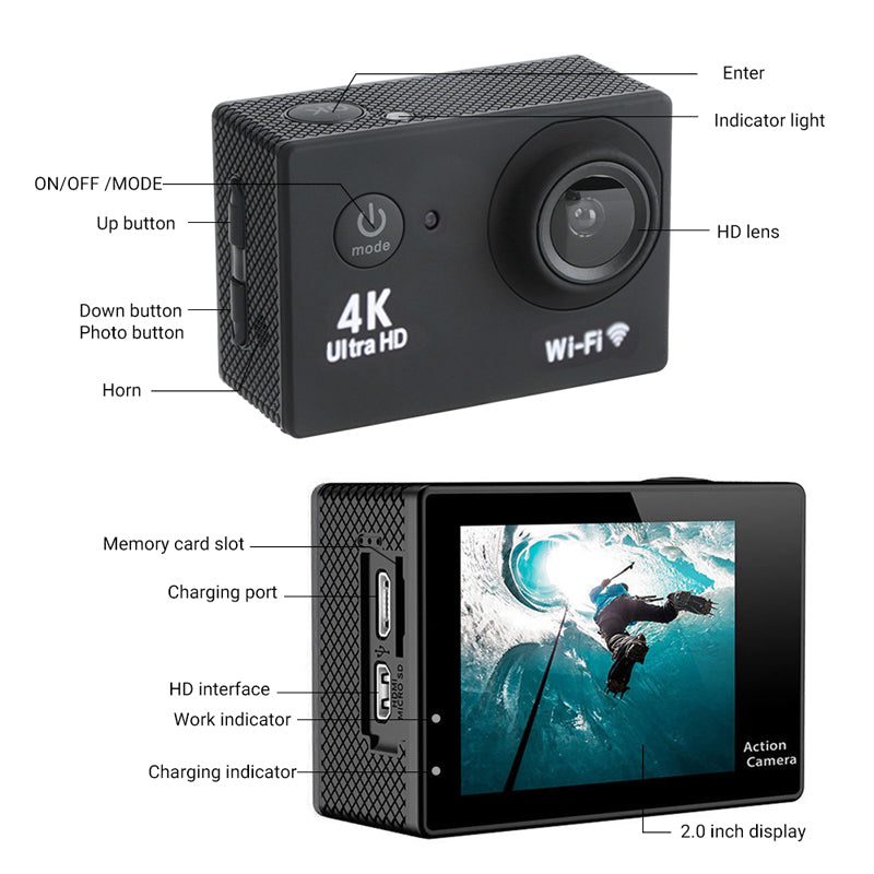 Camera sport 4K ultra HD wifi