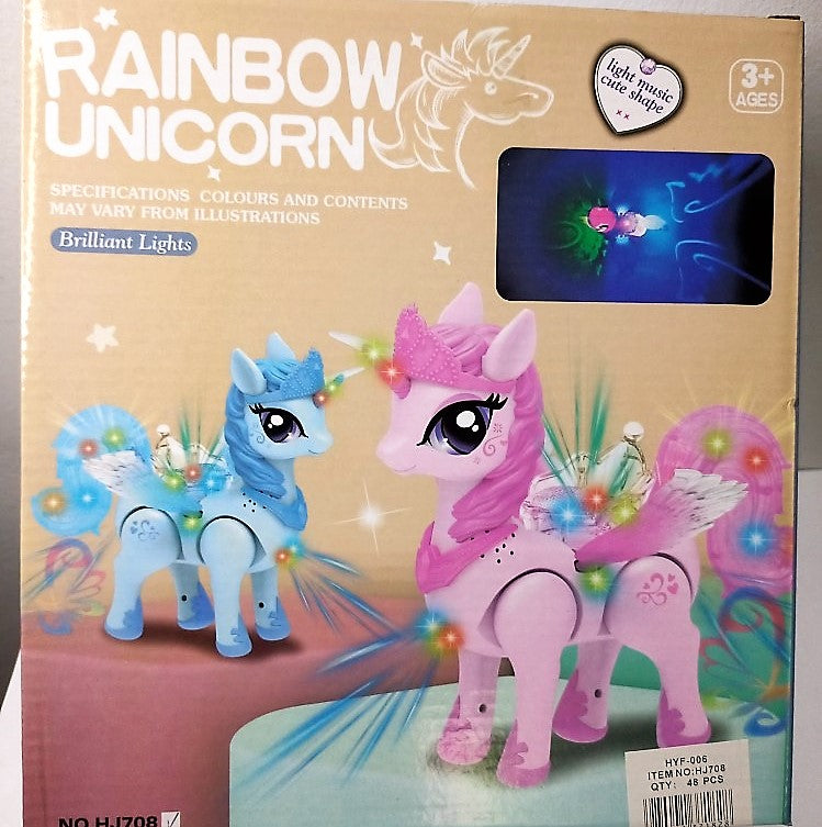 Unicorn ce canta si lumineaza